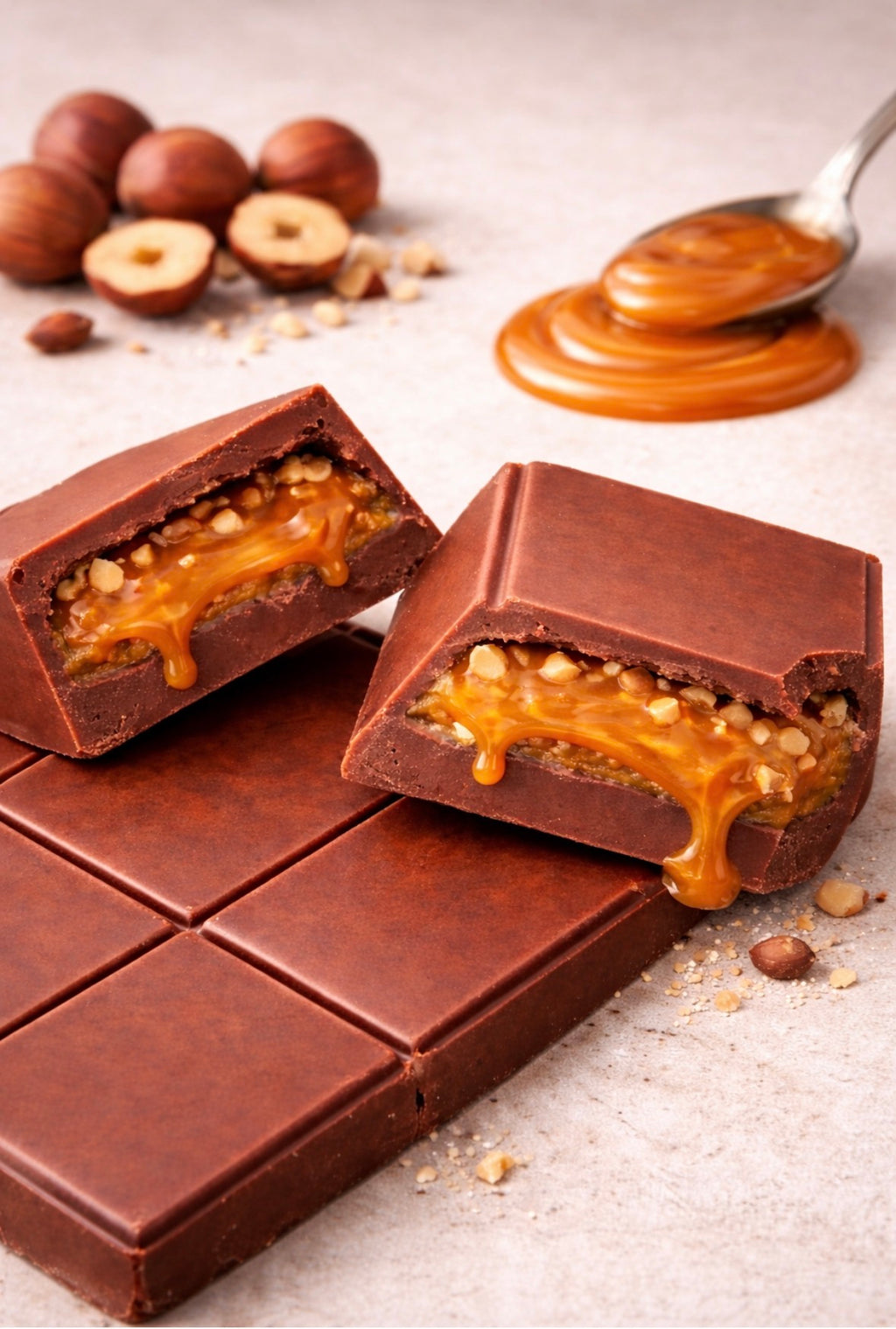 Milk Chocolate Caramelt-Nutcase Slab
